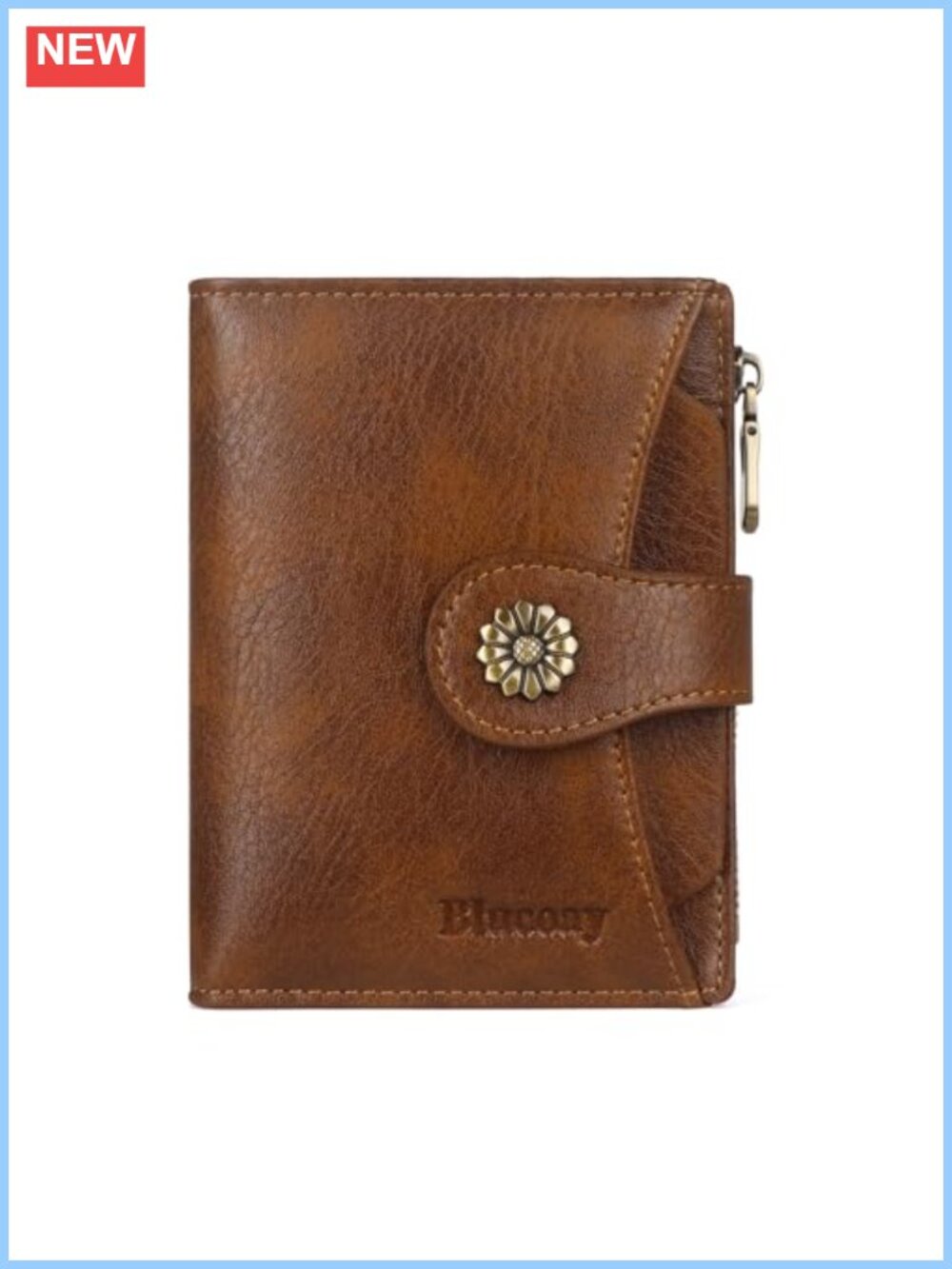 Small Bifold Wallet Women RFID Blocking Removable ID Window
